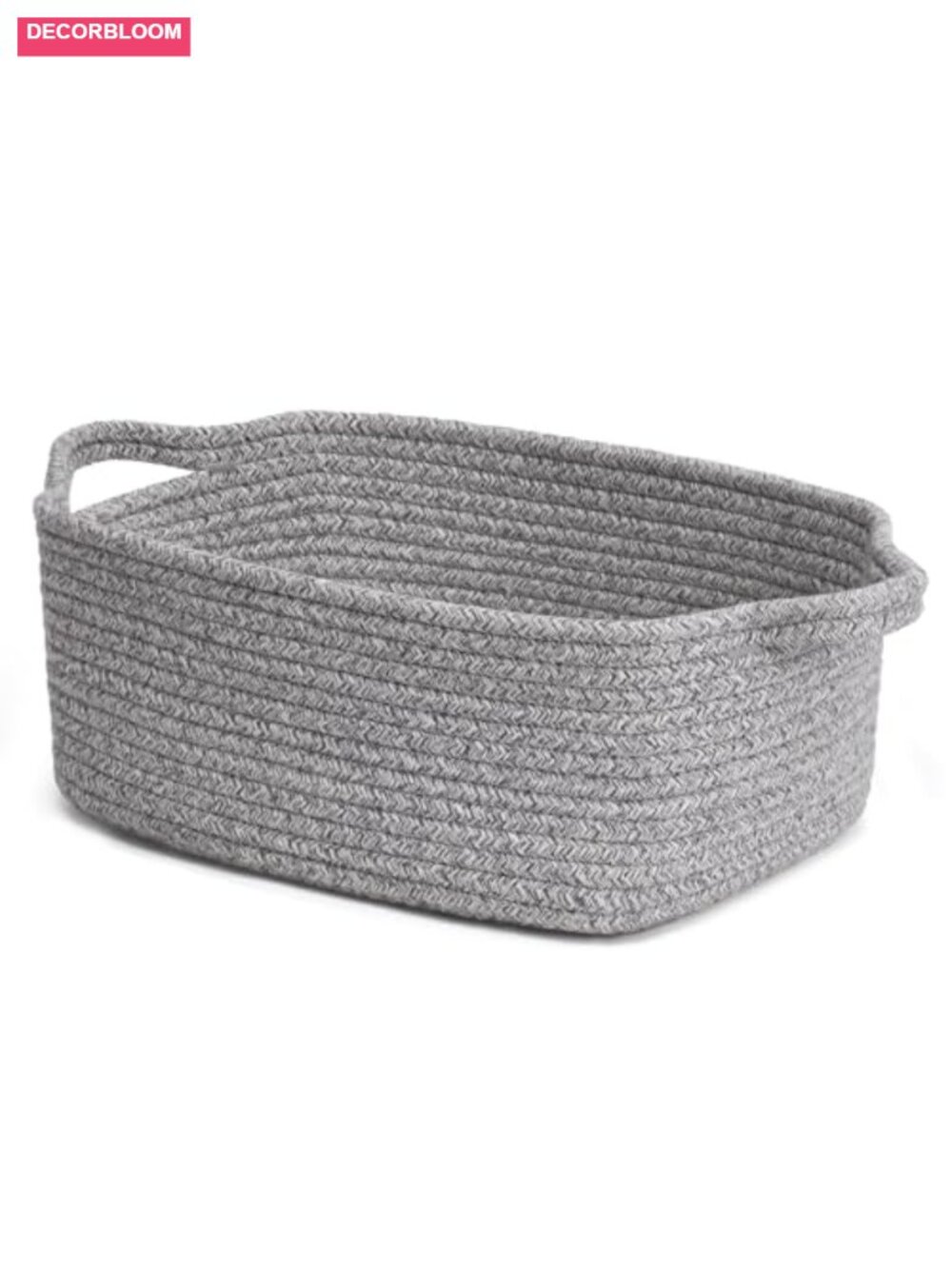 Woven Cotton Rope Storage Basket Rectangular Nursery Organizer